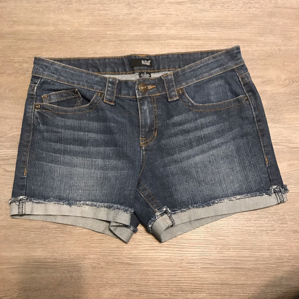 a.n.a blue jean cuff shorts